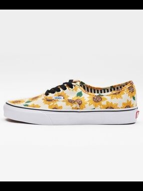Vans Women's Yellow Sunflower Authentic Skate Shoe
